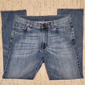Canali Straight Leg Blue Wash Regular Fit Jeans